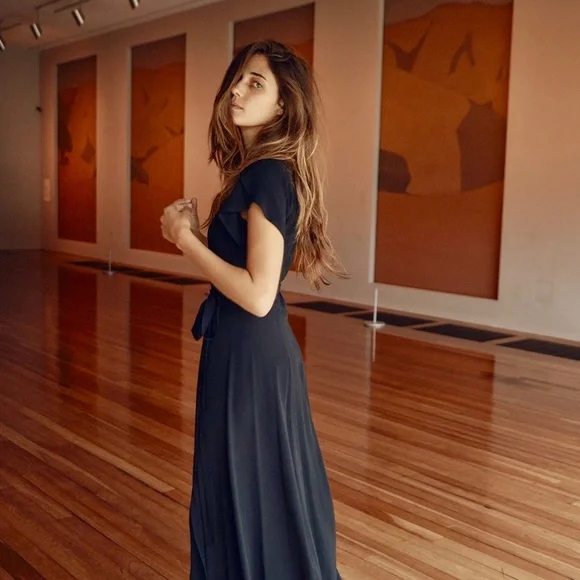 ✨Host Pick✨ The Autumn Dress in Noir Petite XS  NWT Christy Dawn RARE - Picture 3 of 5